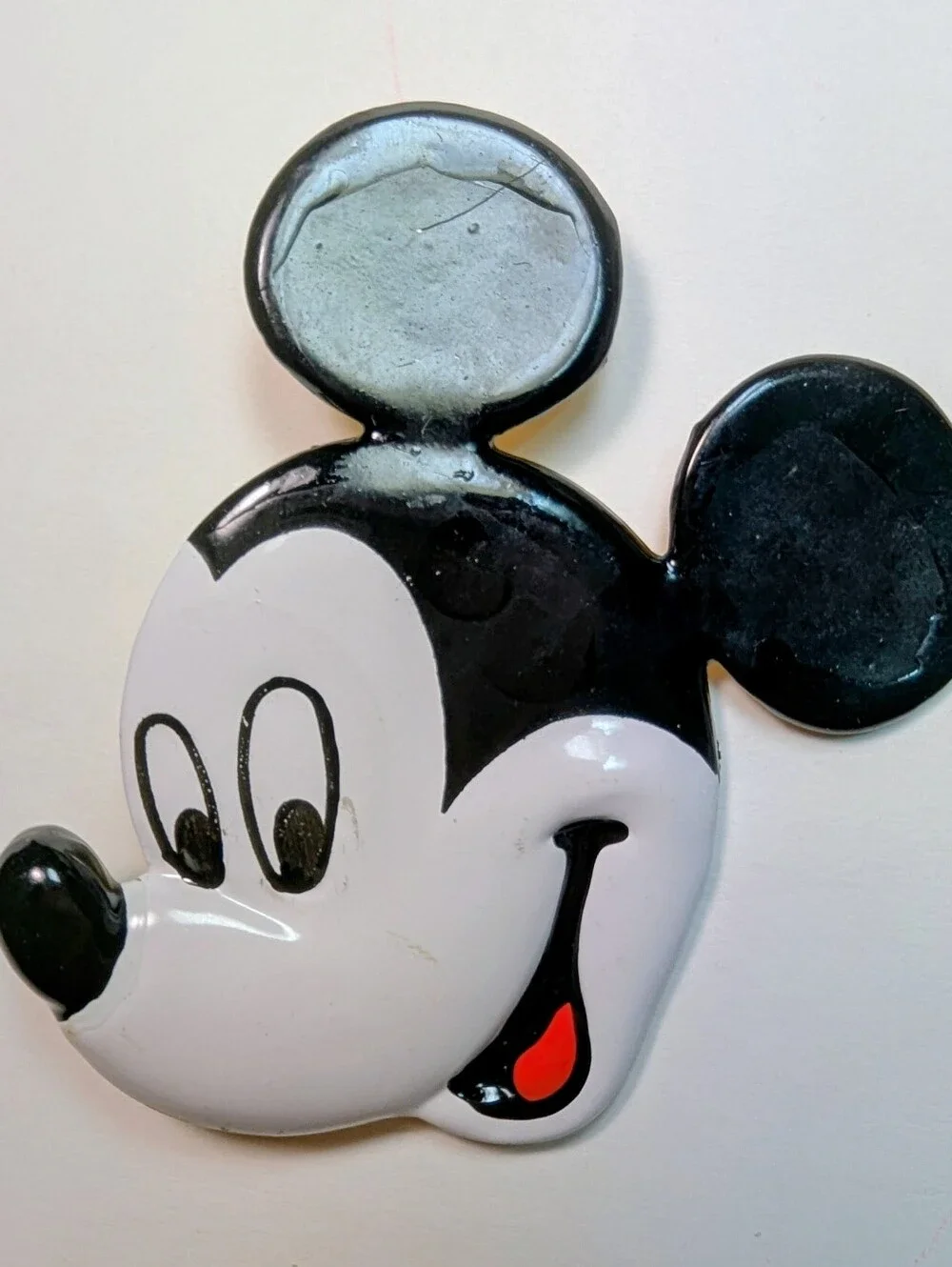 Wendy Gell Disney large Mickey head enamel pin.